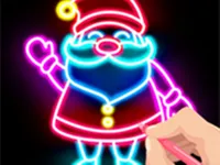 Draw Glow Christmas - Draw  amp; Color